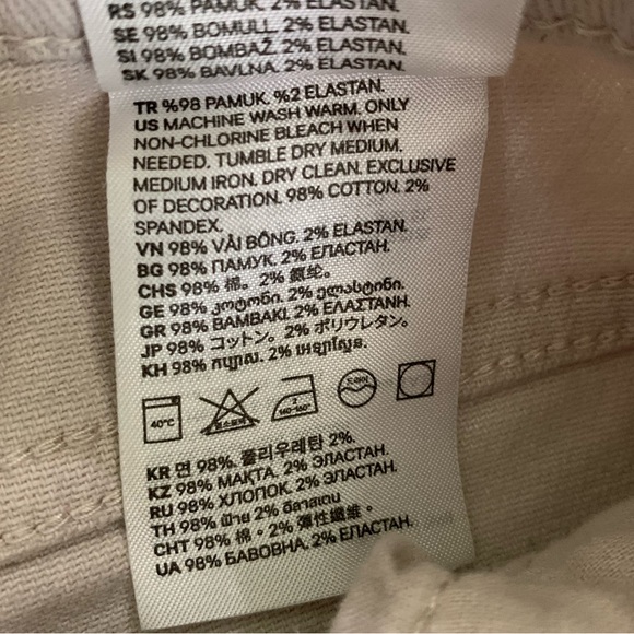 White H&M Mom Jean Coastal grandmother light academia cottagecore clean girl - Picture 6 of 6